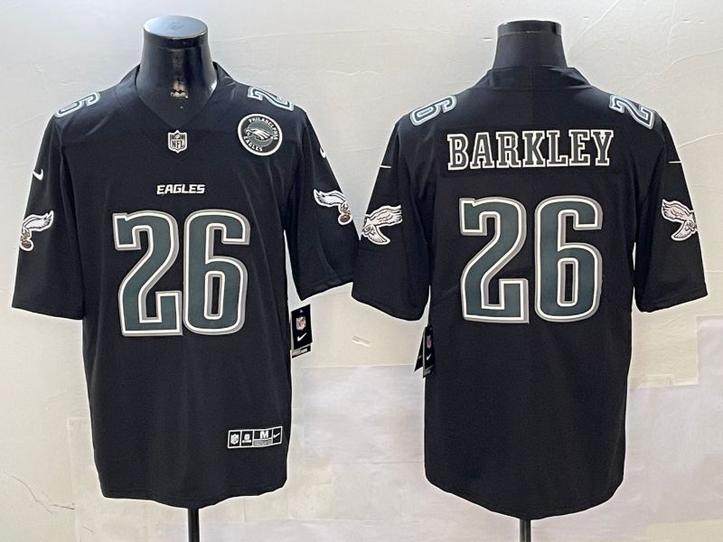 Men Philadelphia Eagles #26 Barkley Black 2024 Nike Limited NFL Jersey style 01023